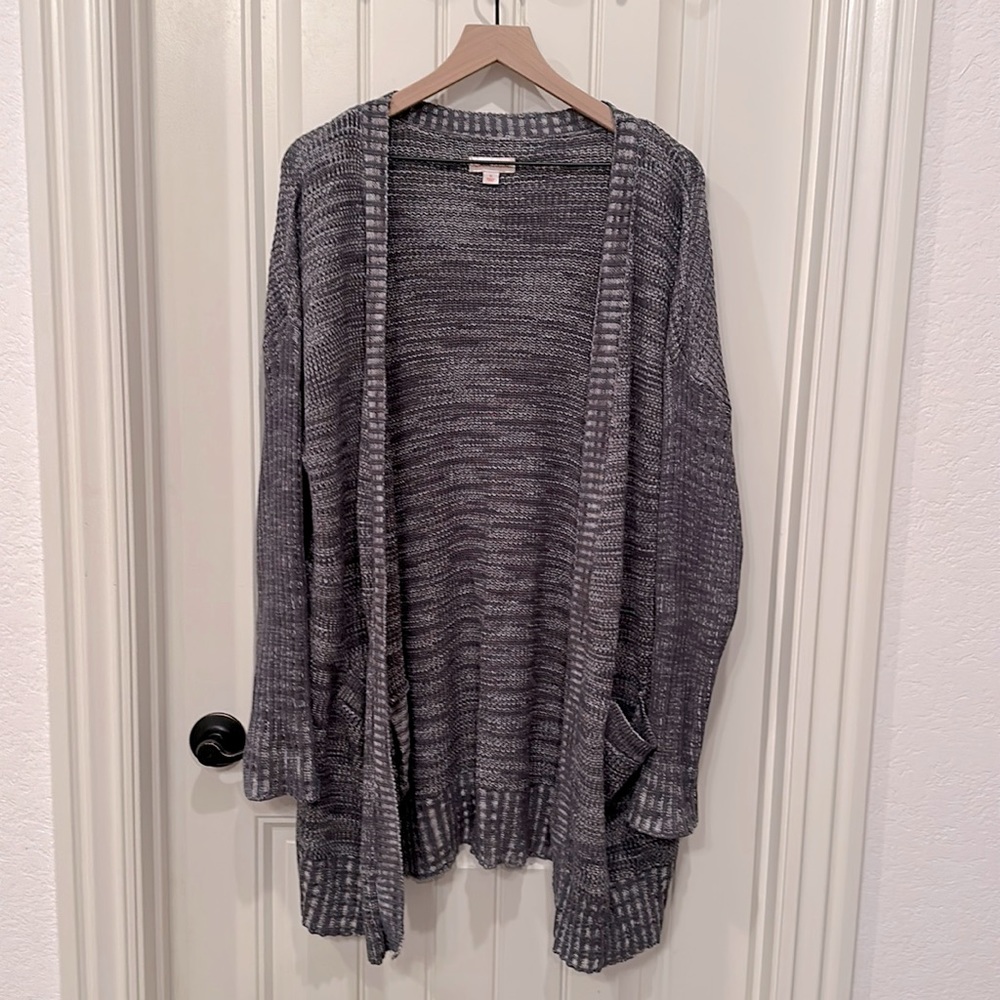 Gray Knox Rose Cardigan XL